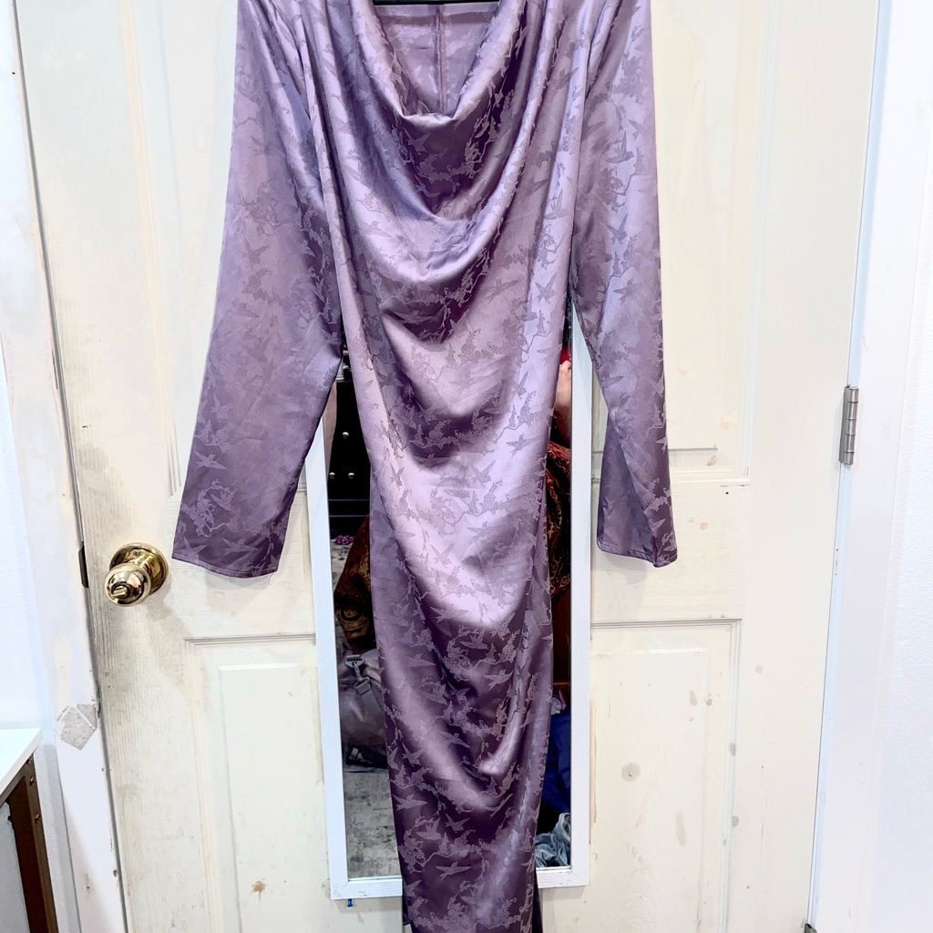 Lavender Pattern Maxi Dress